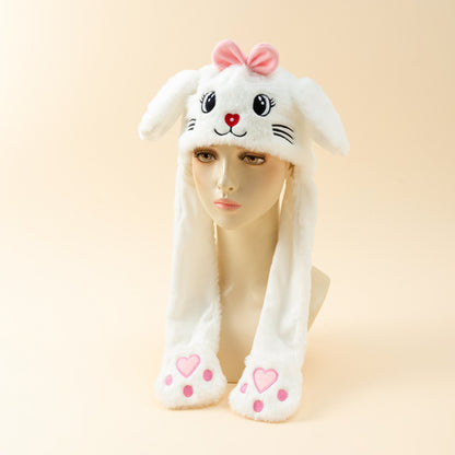 Autumn And Winter Cute Animal Plush Moving Ear Hat Limorista