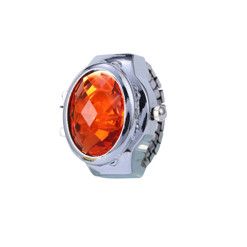 Oval Three Dimensional Flower Flip Finger Watch Limorista