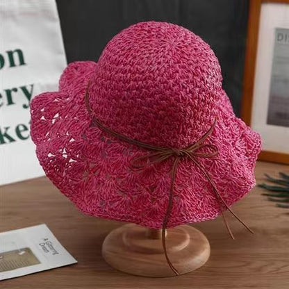 Fashionable Handmade Crochet Straw Hat Limorista