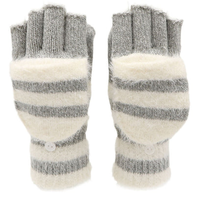 Flip Half Finger Knitting Wool Gloves Limorista