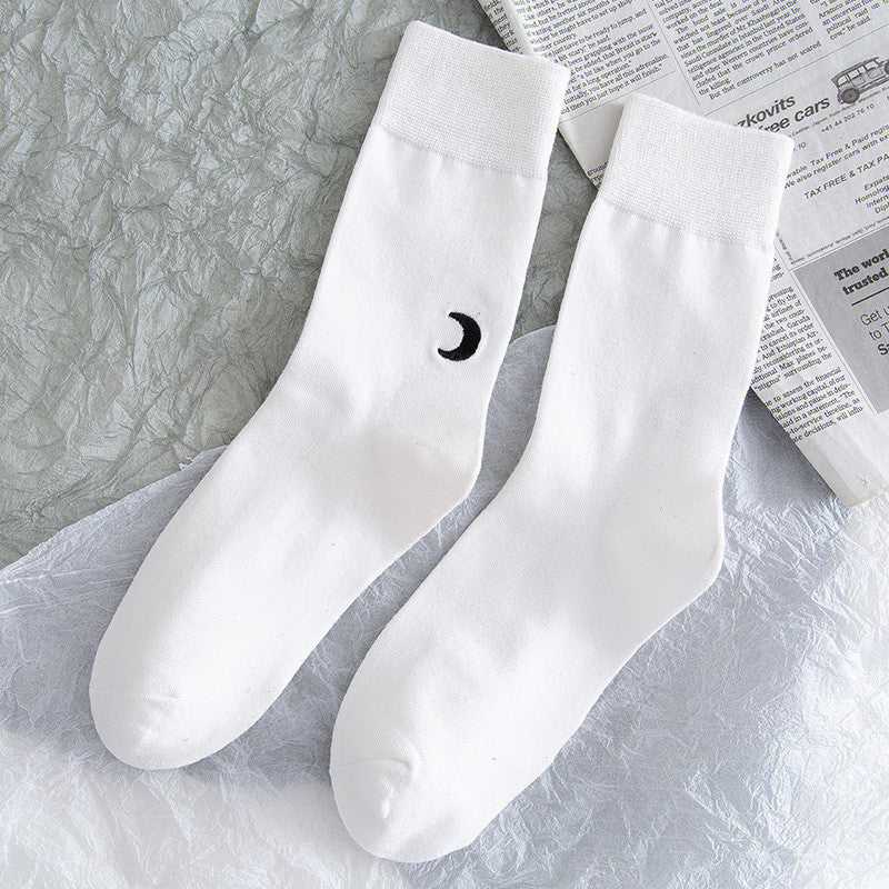 Stars And Moon Pure Color High-top Stockings Jk Socks Tide Socks Limorista
