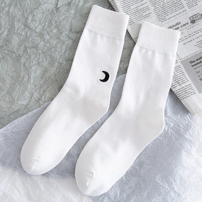 Stars And Moon Pure Color High-top Stockings Jk Socks Tide Socks Limorista