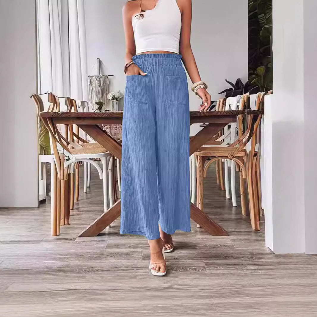 Casual Loose-fitting Wide-leg Slim-fit Trousers Limorista
