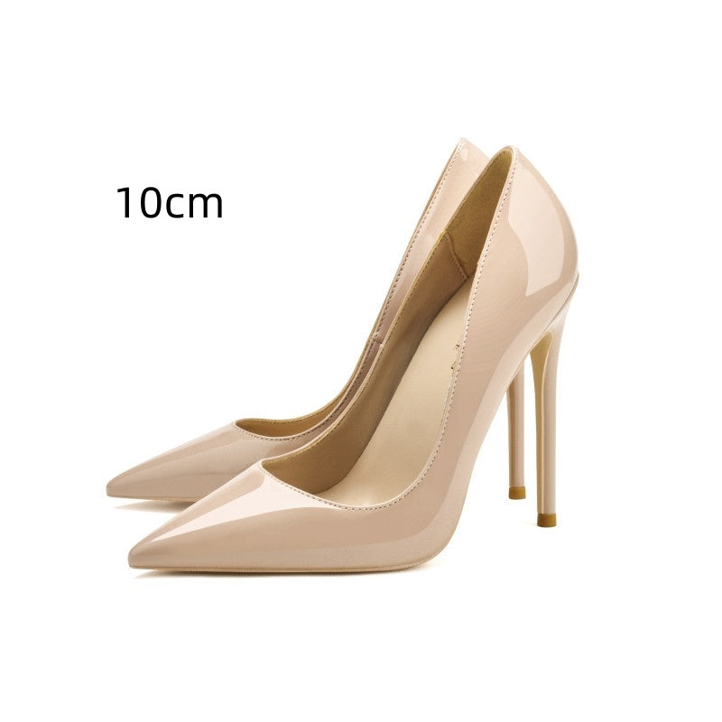 Pointed Toe Stiletto High Heels Size Patent Leather Single Shoes Limorista