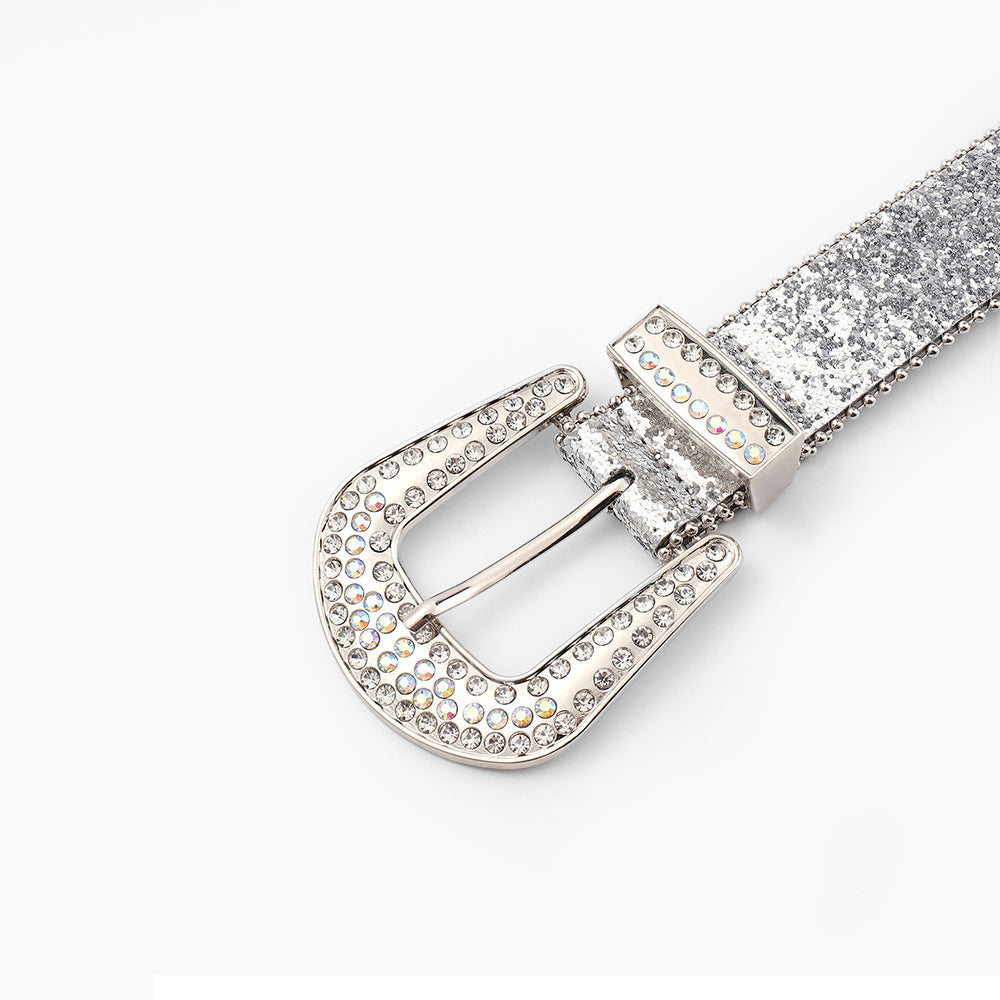 Versatile Fashion Edge Beads New Rhinestone Belt Women&