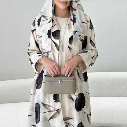 European And American Long-sleeved Printed Robe Jacket Limorista