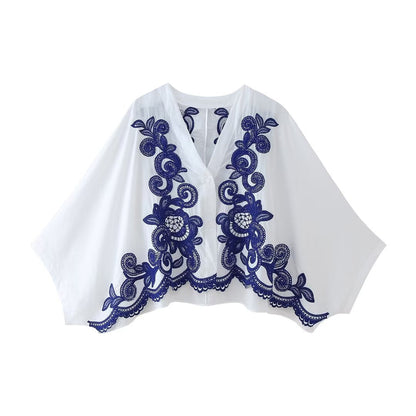 Embroidery Shirt Skirt Suit Women Limorista