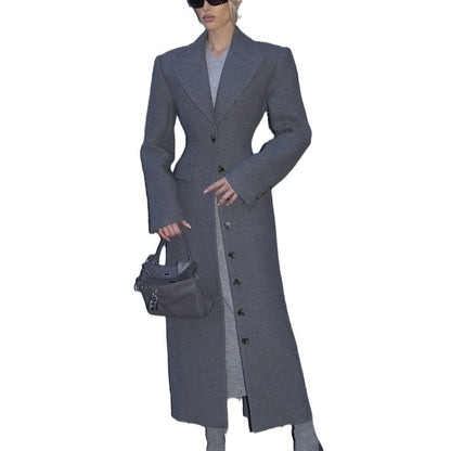 Long Button Coat Jacket European And American Double-breasted Winter Premium Coat Limorista