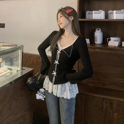 Bandage Dress Lace Inner Match Vest Bottoming Shirt Top Limorista