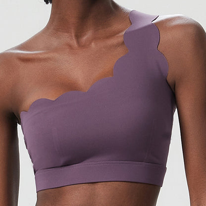 Small Wave One Shoulder Sports Underwear Female Plus Size - Limorista