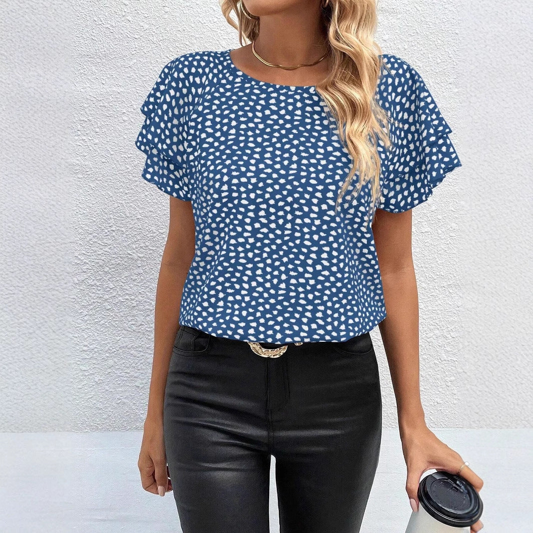 Spring And Summer New Fashion Print Top Limorista