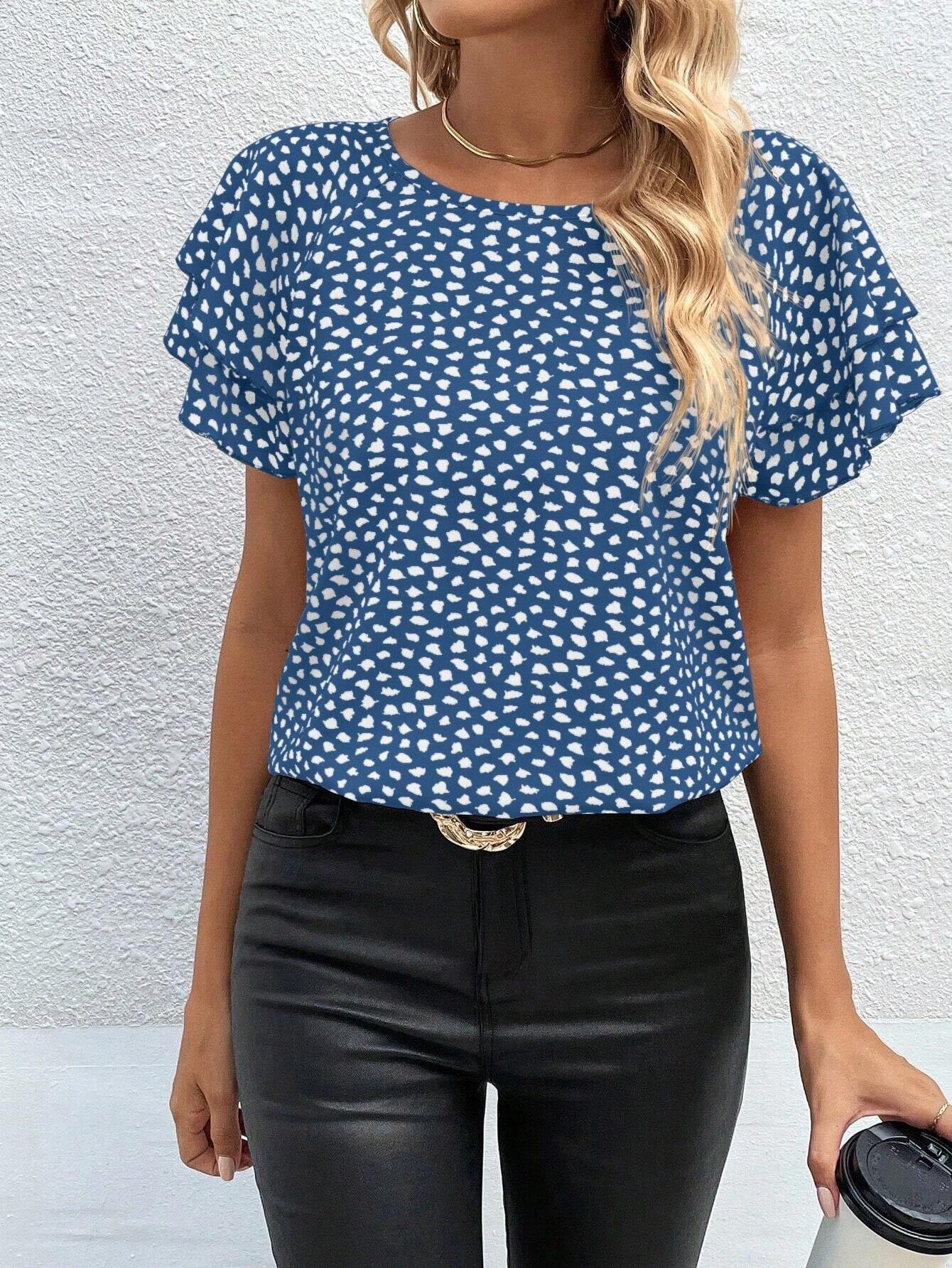 Spring And Summer New Fashion Print Top Limorista