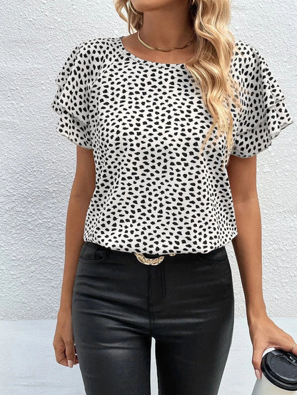 Spring And Summer New Fashion Print Top Limorista