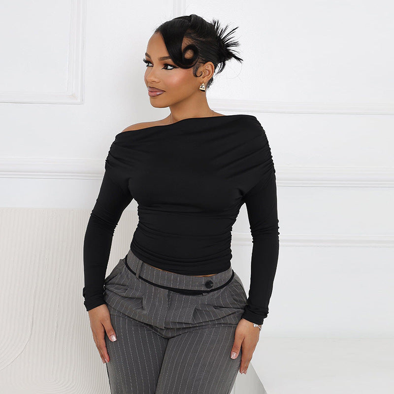 Fashion Solid Color Simple Top Women Limorista