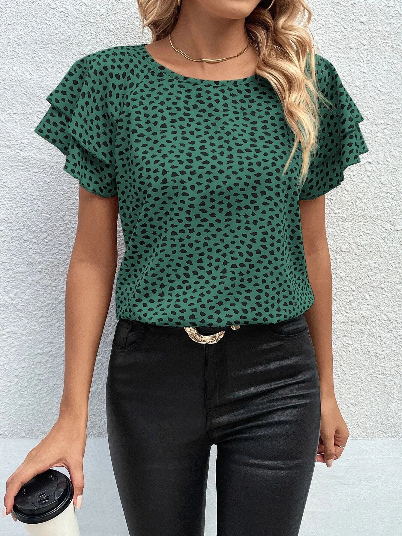 Spring And Summer New Fashion Print Top Limorista