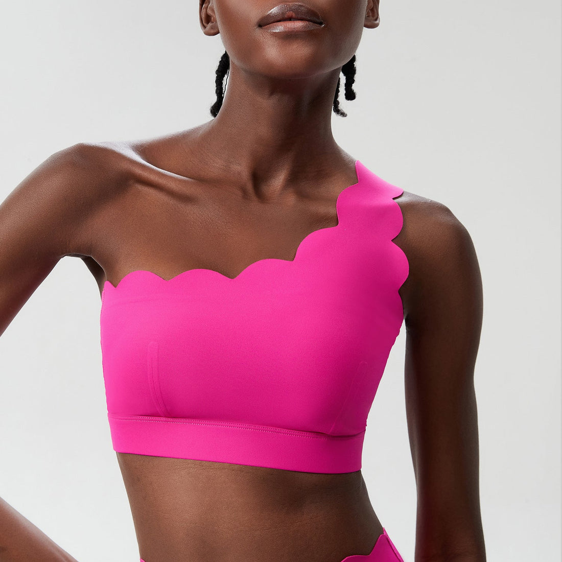 Small Wave One Shoulder Sports Underwear Female Plus Size Limorista