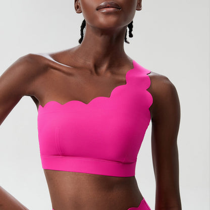 Small Wave One Shoulder Sports Underwear Female Plus Size Limorista