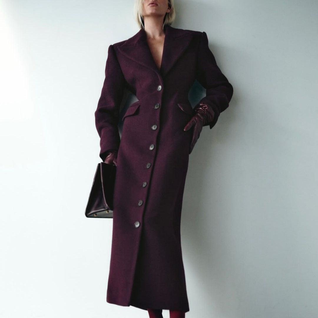 Long Button Coat Jacket European And American Double-breasted Winter Premium Coat Limorista