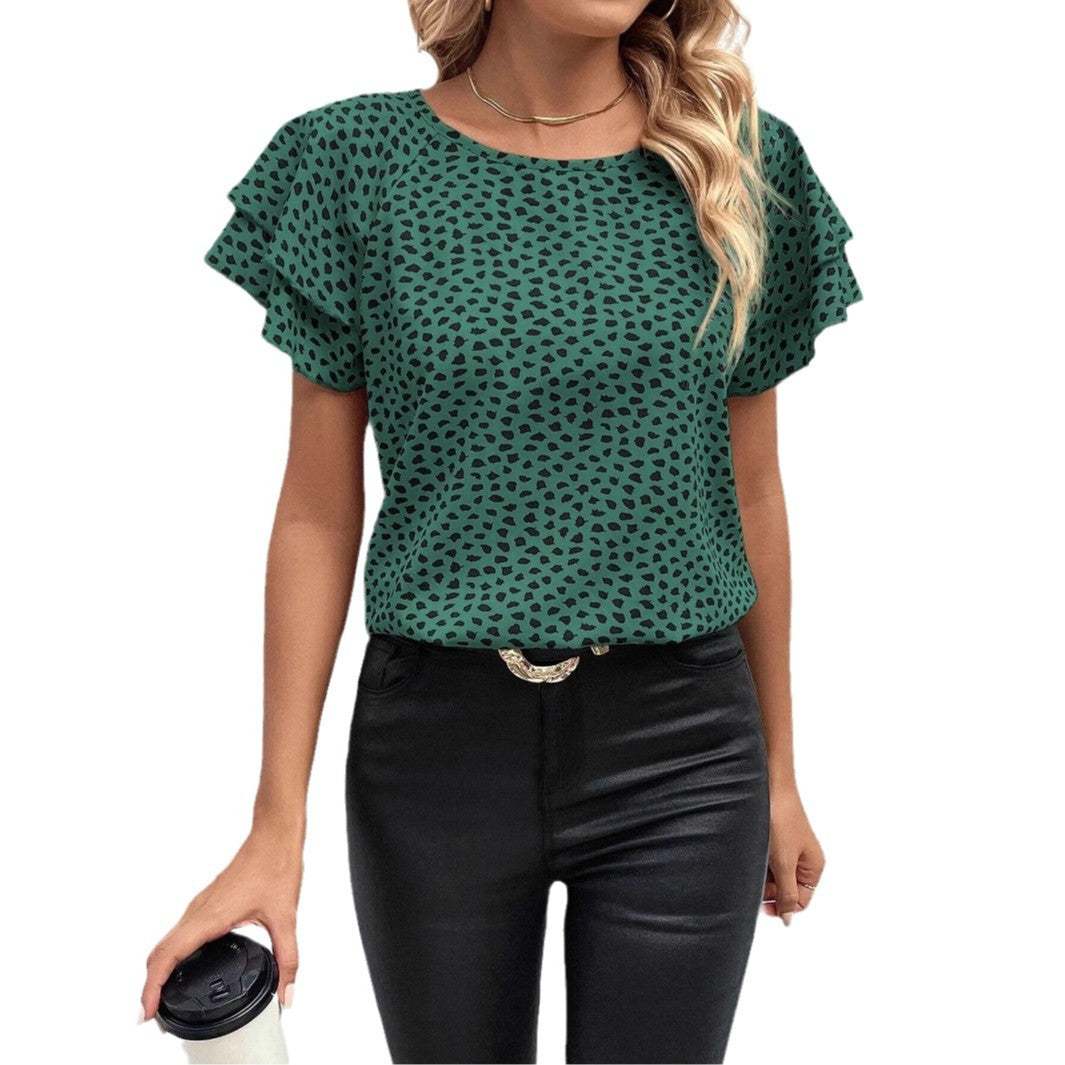 Spring And Summer New Fashion Print Top Limorista