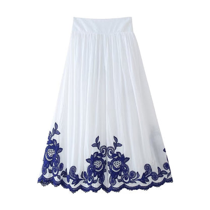 Embroidery Shirt Skirt Suit Women Limorista