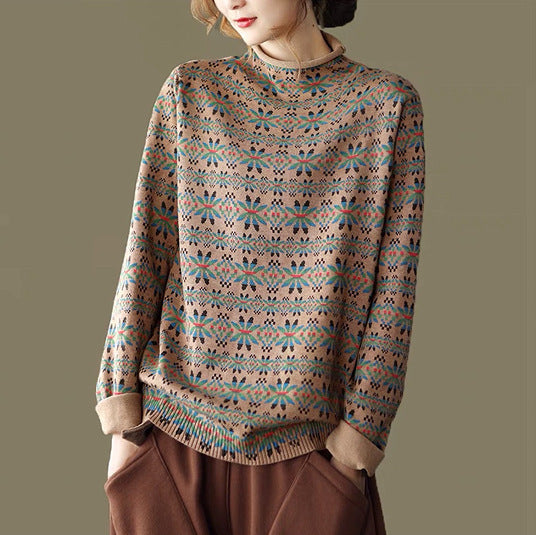 Fashionable All-match Retro Pullover Top For Women Limorista