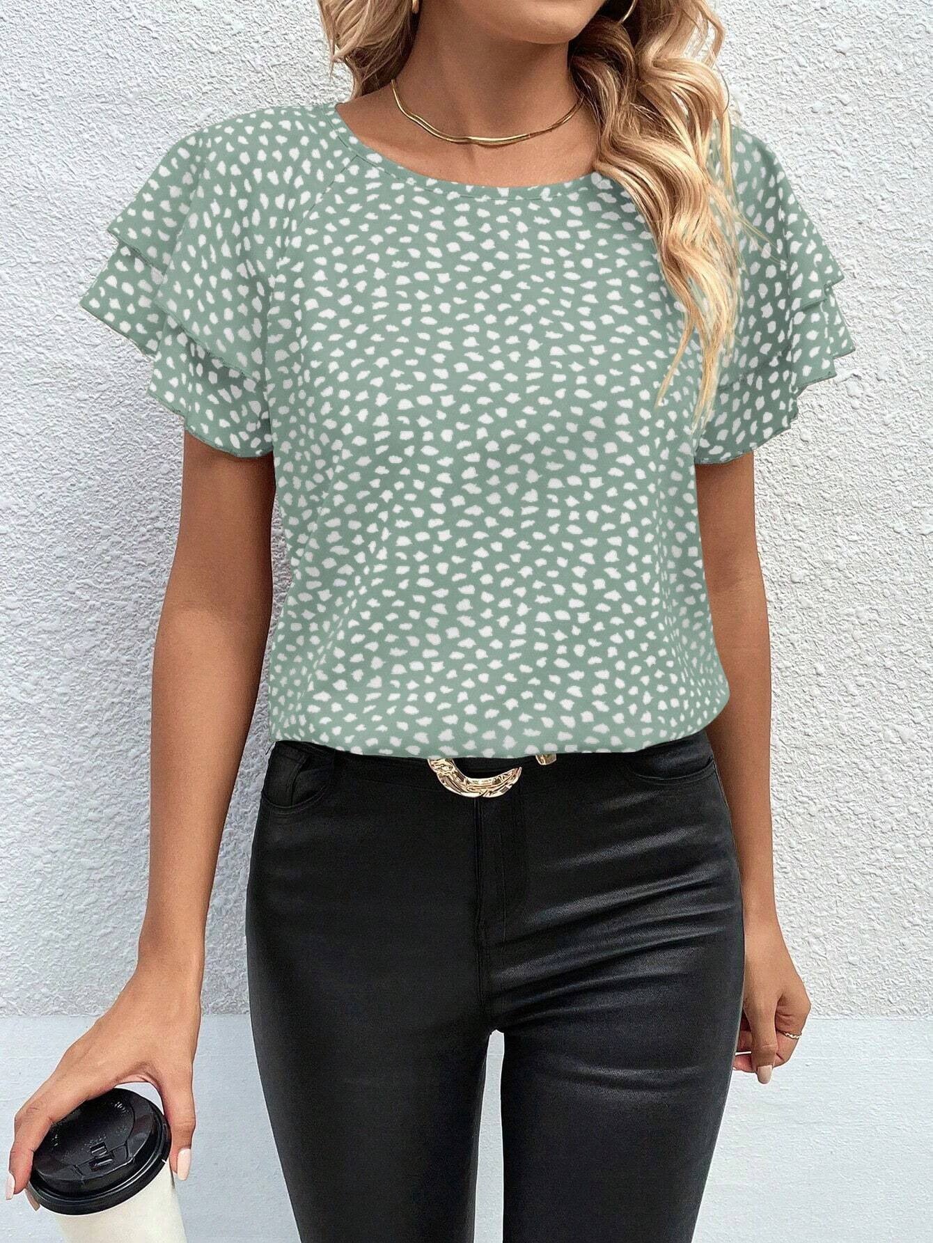 Spring And Summer New Fashion Print Top Limorista