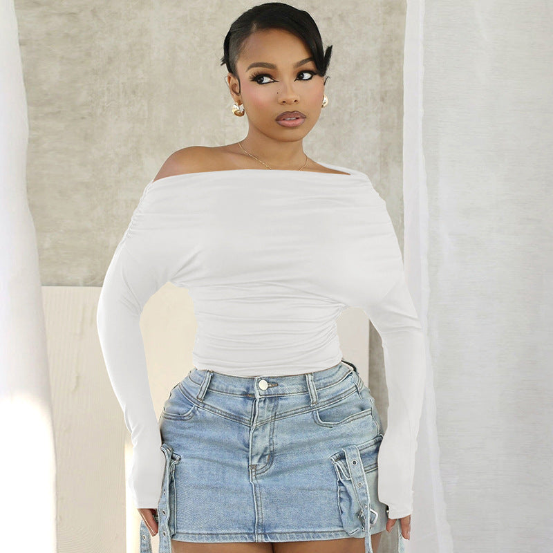 Fashion Solid Color Simple Top Women Limorista