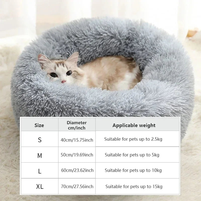 Limorista | Warm Plush Kitty Nest Bed – Detachable &amp; Washable (40–70cm)