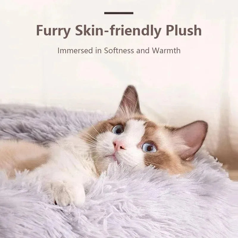 Limorista | Warm Plush Kitty Nest Bed – Detachable &amp; Washable (40–70cm)