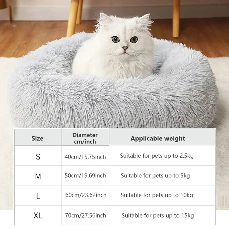 Limorista | Warm Plush Kitty Nest Bed – Detachable &amp; Washable (40–70cm)