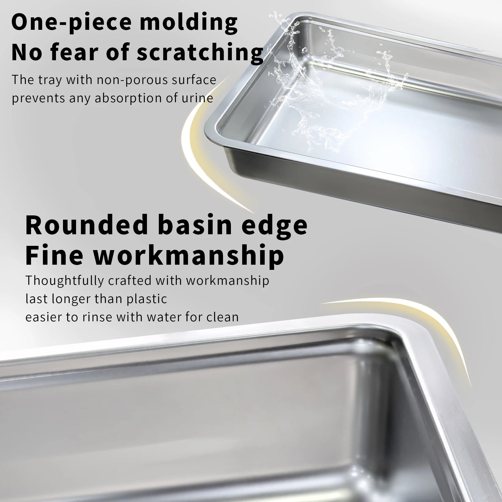 Limorista |Bingopaw Enclosed Stainless Steel Kitty Litter Box – Front Entry, Top Exit