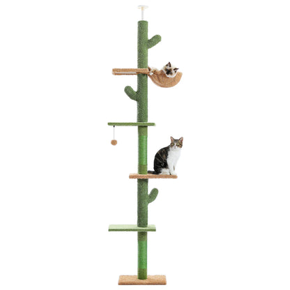 CactusClimb™ – 5-Tier Floor-to-Ceiling Cat Tree
