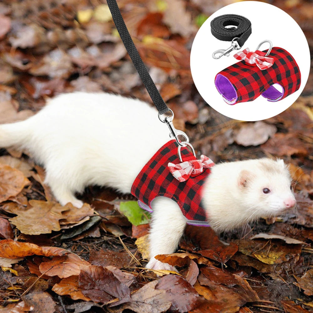 Limorista | Bowknot Ferret Chest Harness with Leash