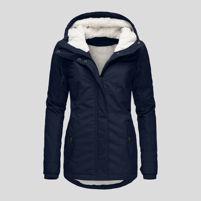 Autumn Winter Berber Fleece Casual Hooded Coat Limorista