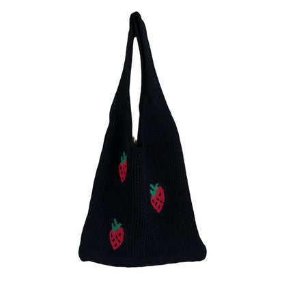 Japanese And Korean Strawberry Knitted Hollow Bag Limorista
