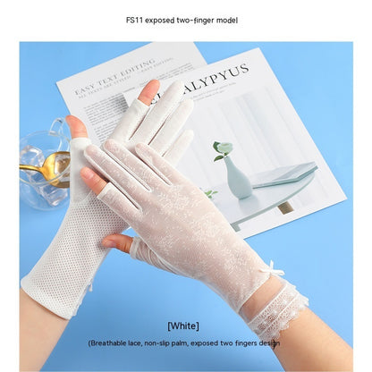 Lightweight Breathable Lace Sun Protection Gloves Limorista