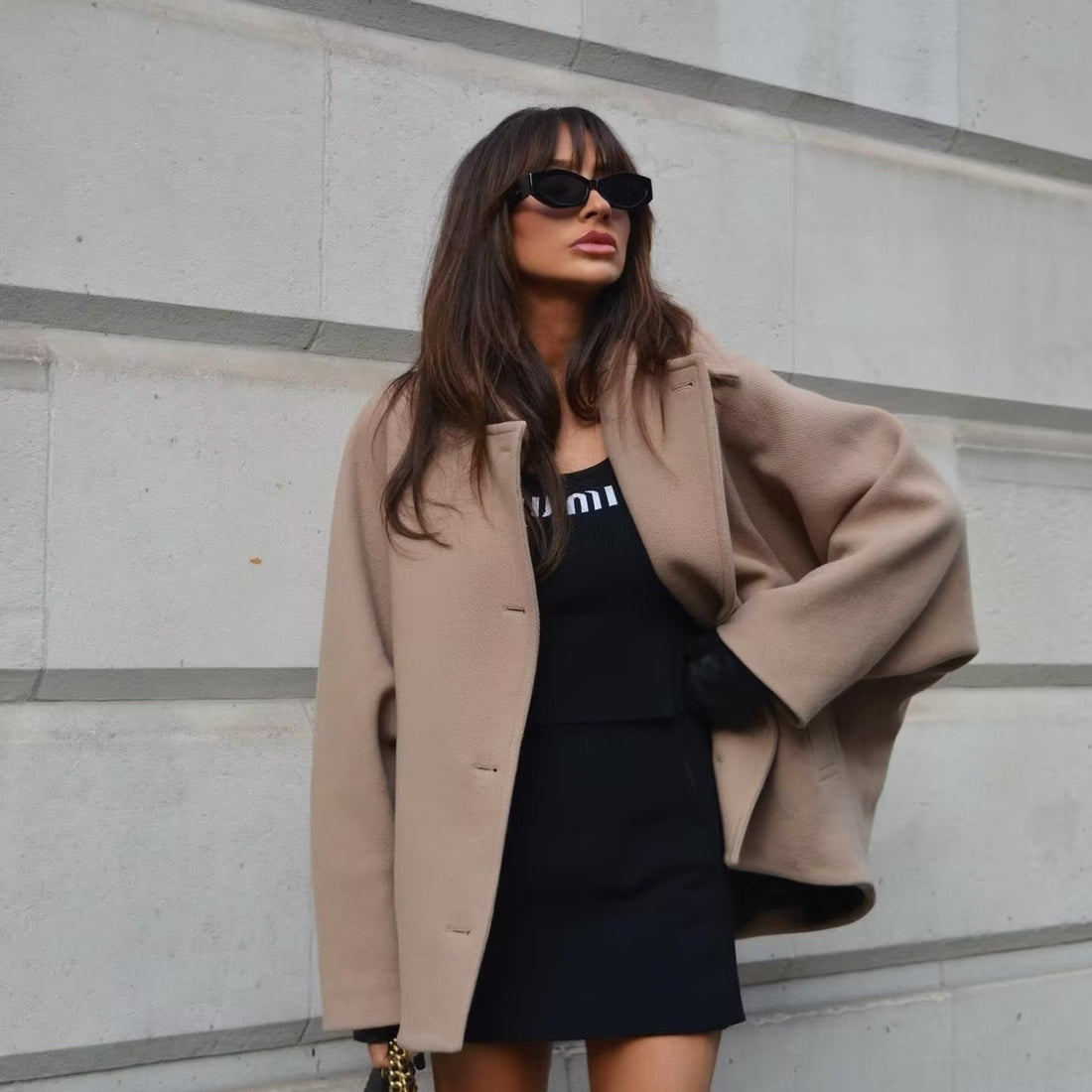 Ladies New Wool Blend Short Coat Limorista