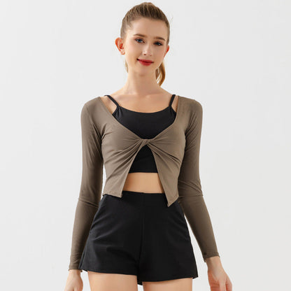 V-neck Knot Eeucc Off Sports Jacket Baita Slimming Limorista