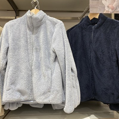 Coral Fleece Cardigan Stand Collar Jacket Warm Coat Limorista