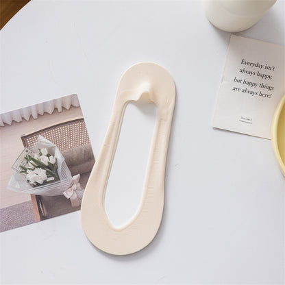 V Cut Ice Silk Mesh Invisible Female Socks Bottom Heel Color Matching Limorista