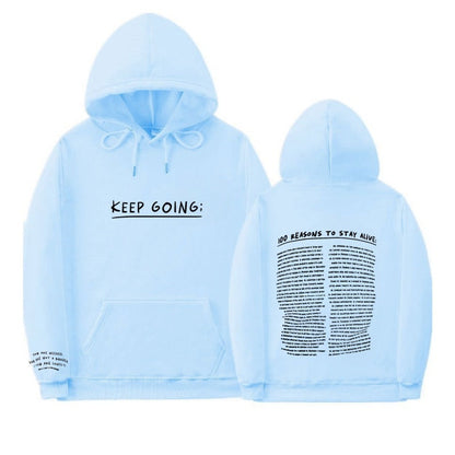 Letter Printing Long-sleeved Drawstring Hooded Sweatshirt With Pockets Fashion Sports Hoodie Womens Clothing Limorista