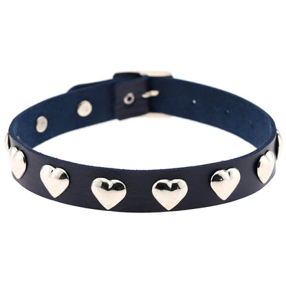 Fan Original New Punk Gothic Love Heart-shaped Rivets Pin Buckle Necklace Limorista