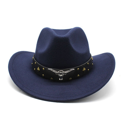 Polyester Retro Jazz Western Cowboy Hat Limorista