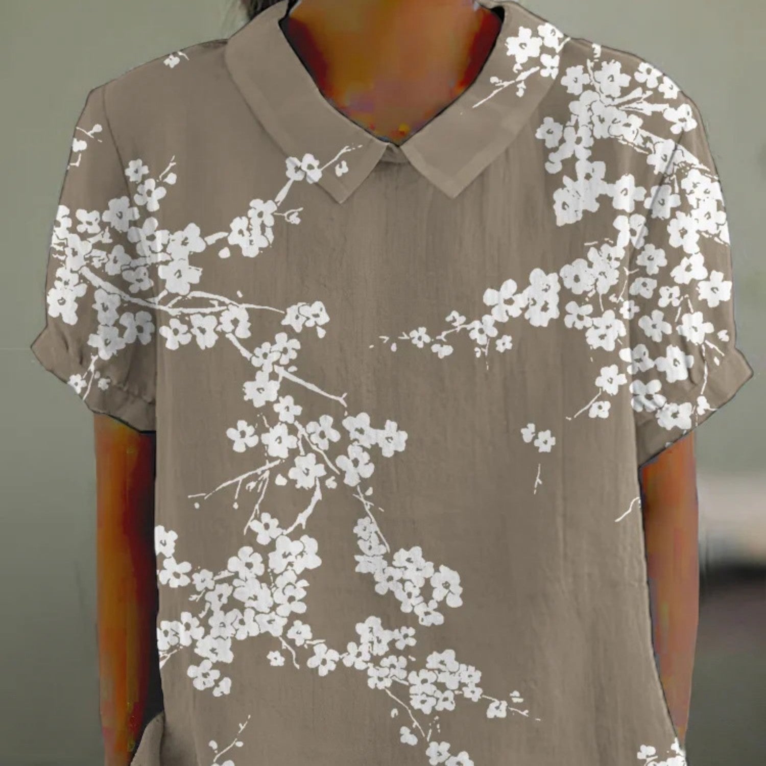 Creative Ocean Retro Floral Cute Short Sleeve Limorista