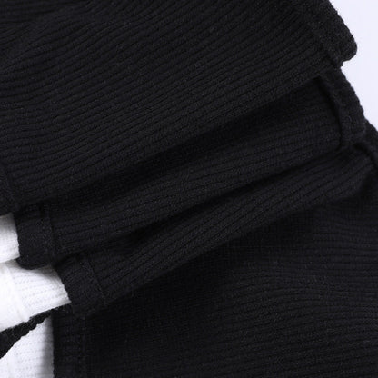 Contrast Color Sling Top Fake Two-piece Sports Limorista
