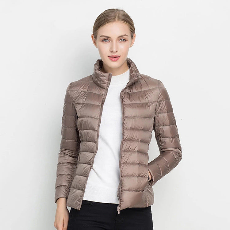Standing Collar Slim Down Jacket Limorista