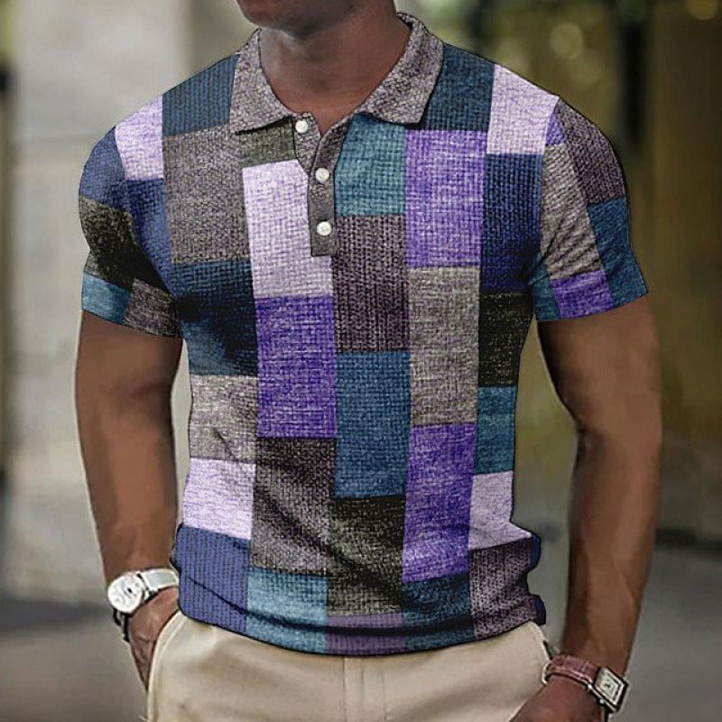 Fashion Digital Printed Plaid Shirt Limorista