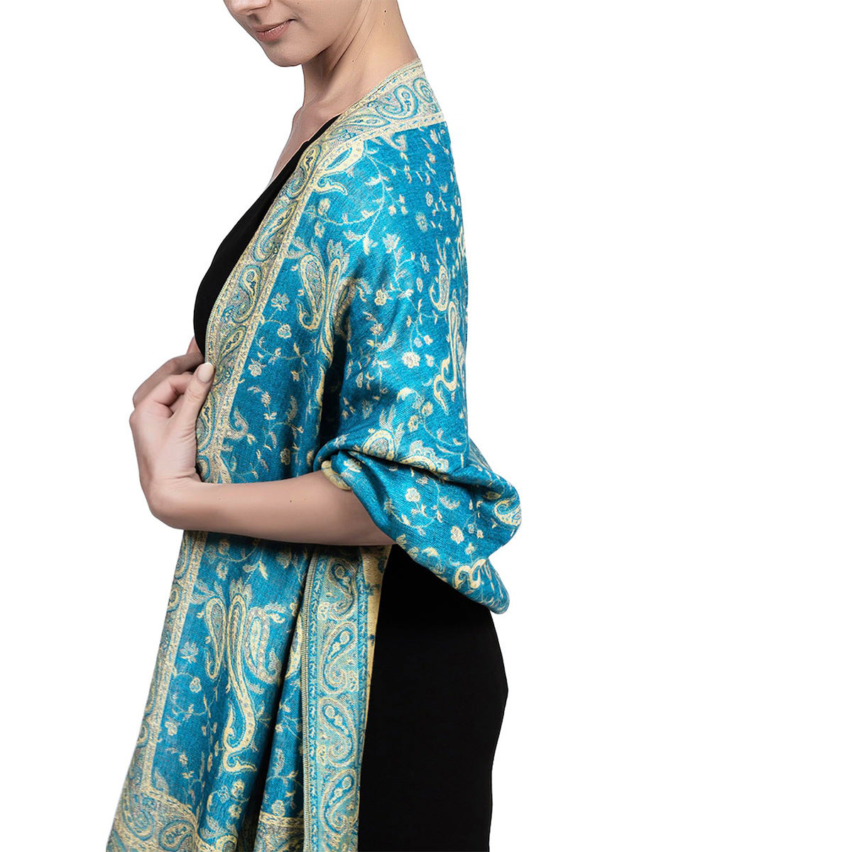 Ethnic Style Vintage Tassel Shawl Middle East Paisley Jacquard Limorista