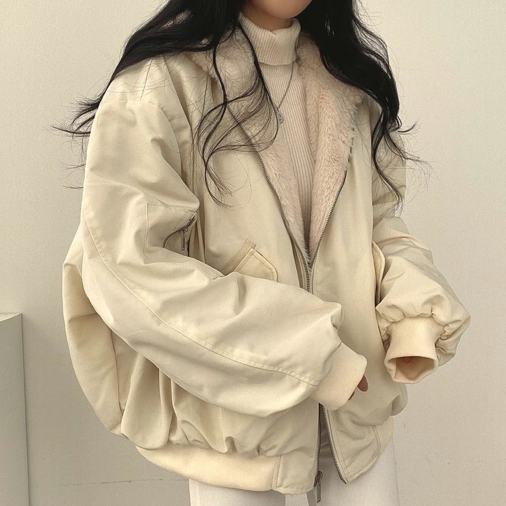 Hooded Plush Thickened Coat Women Limorista