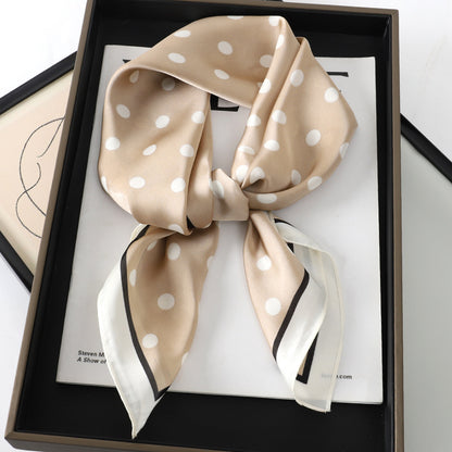 Artificial Silk Striped High-grade Korean Style Stylish Beach Arm Bag Silk Scarf Limorista